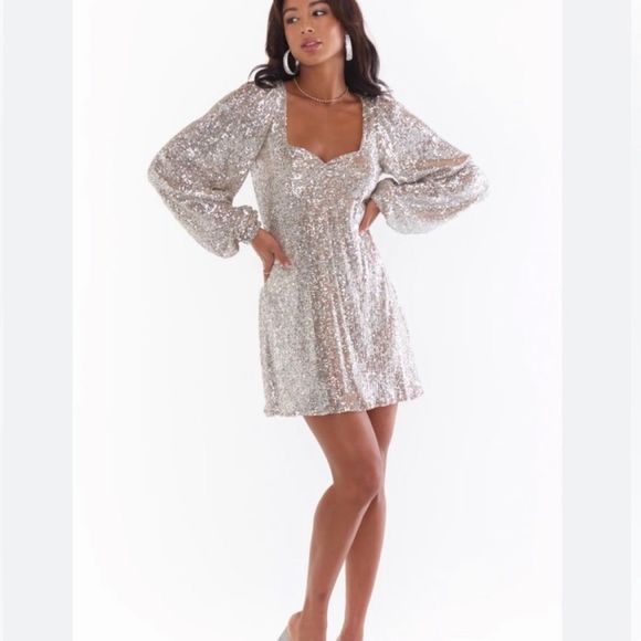 SHOW ME YOUR MUMU ANISTON MINI DRESS Holiday Christmas NYE Dress Size Medium - Picture 8 of 9